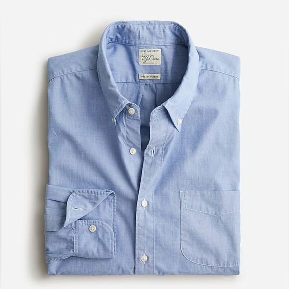 J.Crew Slim Secret Wash cotton poplin shirt - Picture 1 of 3